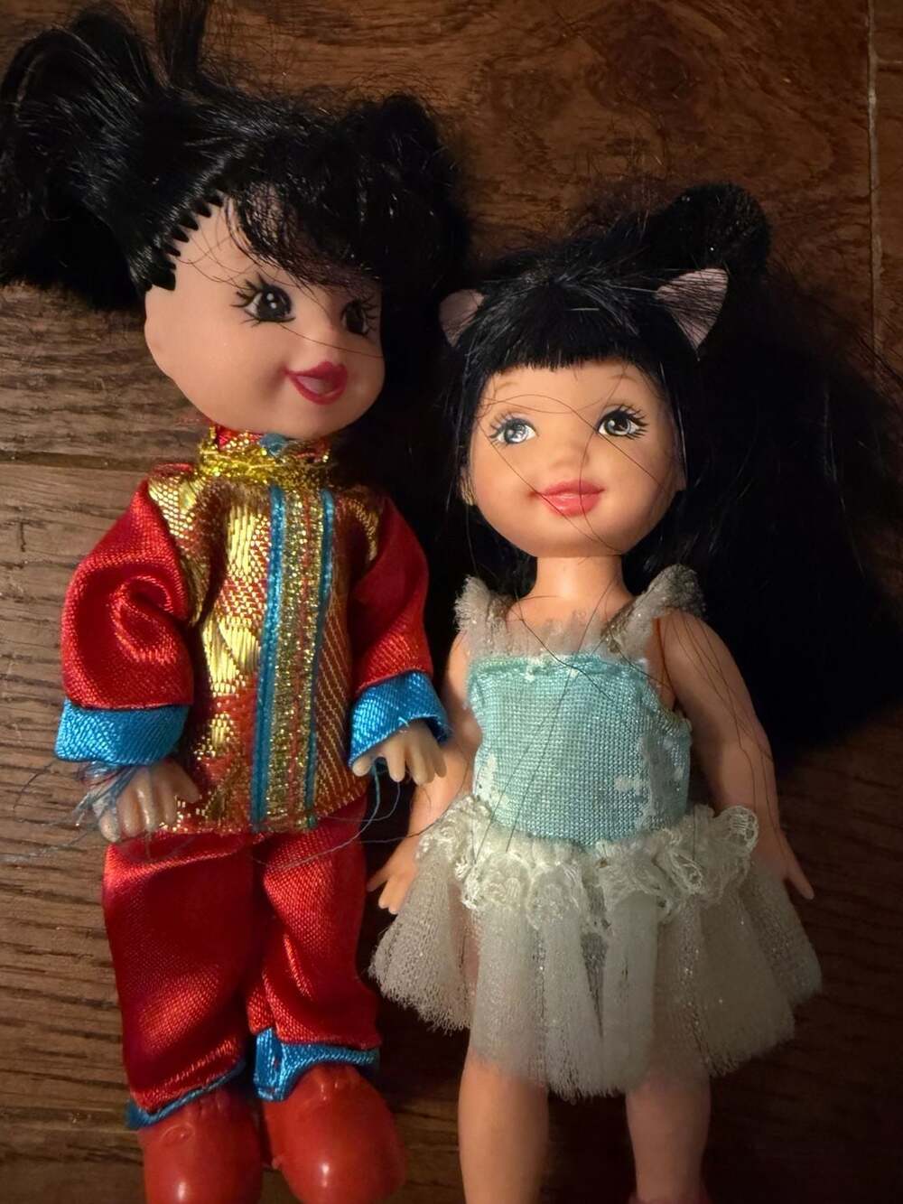 Mattel Barbie Kelly Tommy Friends Dolls Lot Traditional Chinese Dress